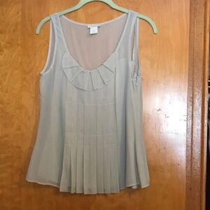 Sleeveless 100% silk JCrew blouse with built-in camisole